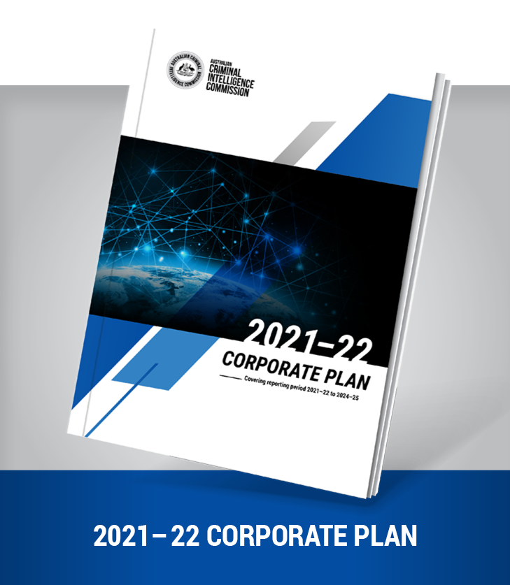 An image of the front cover of the ACIC Corporate Plan 2021–22