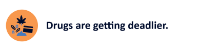 Text reads Drugs are getting deadlier.